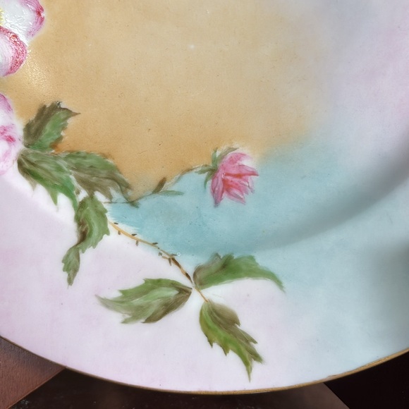 Vintage Handpainted Floral Plate - Picture 5 of 8